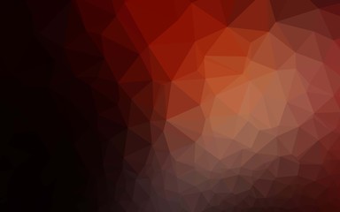 Obraz premium Dark Red vector polygon abstract backdrop. Triangular geometric sample with gradient. Textured pattern for background.