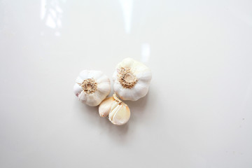 Garlic isolated on white background
