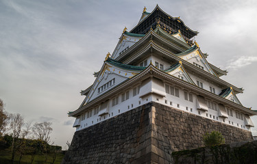 The magnificent and beautiful Osaka Castle visited during a trip to Japan.