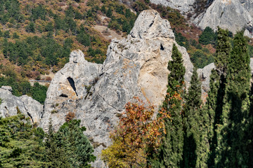 Panorama of the Crimean mountains.