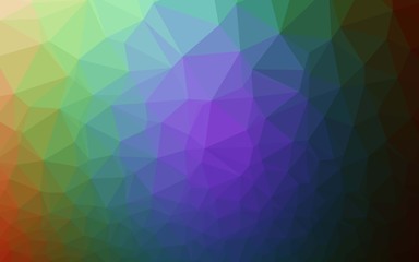 Obraz premium Dark Multicolor, Rainbow vector low poly texture. A vague abstract illustration with gradient. Completely new template for your business design.