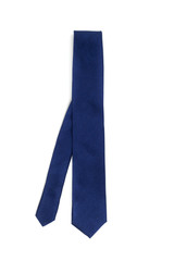 Cravate bleue pli&eacute;e isol&eacute;e sur fonc blanc