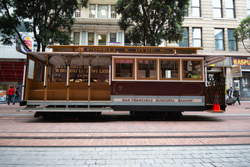 San Francisco - September 17, 2012: Cable Car in San Francisco, California