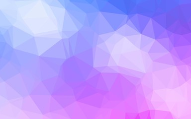 Light Pink, Blue vector shining triangular background. Colorful illustration in Origami style with gradient.  Textured pattern for background.