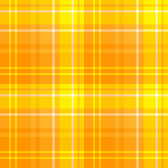 Seamless pattern in interesting orange, yellow and white colors for plaid, fabric, textile, clothes, tablecloth and other things. Vector image.