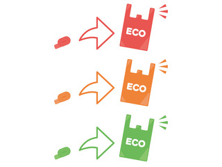 素材セット＿折りたたみエコバック