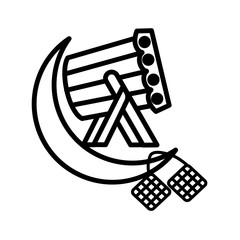 ramadan kareem icon design, flat style trendy collection