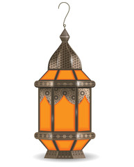 Ramadan Kareem realistic 3d lantern, isolated on white background. illustration.