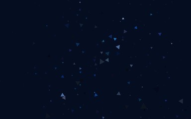 Light BLUE vector backdrop with lines, triangles. Triangles on abstract background with colorful gradient. Pattern for commercials.