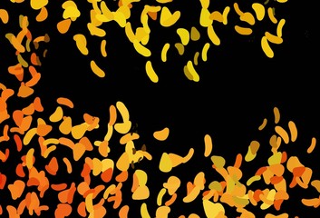 Dark Yellow, Orange vector texture with random forms.
