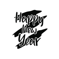 happy new year icon vector illustration, concept text symbol object holiday
