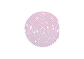 finger print on white background