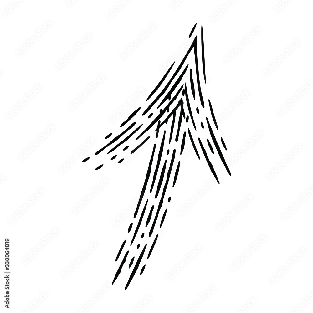 Poster arrows vector collection with doodle style and black color. vector eps 10. abstract elements for bus