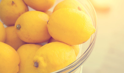 Fresh yellow lemons.