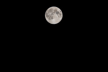 Full Moon in a Black Night Sky