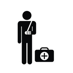 the patient in the hospital