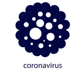 Icon virus bacteria or microbe and cell with flu infected. illustration icon concept of coronavirus, 2019-ncov, covid-19 and virus danger symbol isolated on white background with clipping path