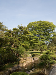 Jardines Kenrokuen, en Kanazawa, Japón