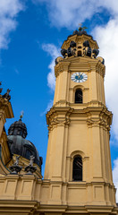 Fototapeta na wymiar Theatinerkirche Munich White Church sky no people