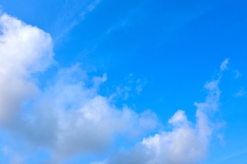 Blue sky white clouds for background
