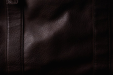 Brown leather material texture fashion.Natural leather background bag