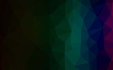 Obraz premium Dark Multicolor, Rainbow vector polygonal pattern. Colorful illustration in Origami style with gradient. Template for your brand book.
