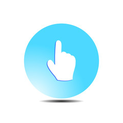 Blue pointer icon for seo with gradient