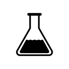 Laboratory equipment icon. Vector illustration test tube symbol on white background.