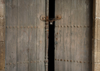 old rusted lock on a door