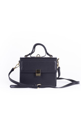 leather elegant women bag. Fashionable female handbag, isolated