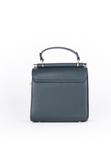 leather elegant women bag. Fashionable female handbag, isolated