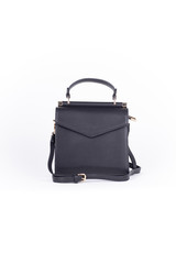leather elegant women bag. Fashionable female handbag, isolated