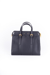 leather elegant women bag. Fashionable female handbag, isolated