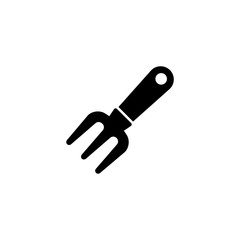 Gardening Pitchfork, Garden Fork Flat Vector Icon