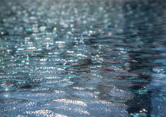 Wave patterns in glass table top
