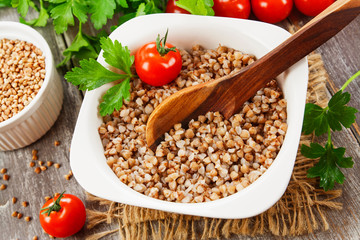 Buckwheat in a bowl