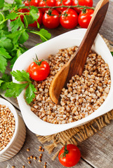 Buckwheat in a bowl