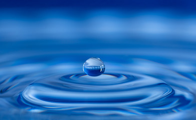 Water Droplets and Ripples Creating Beauty