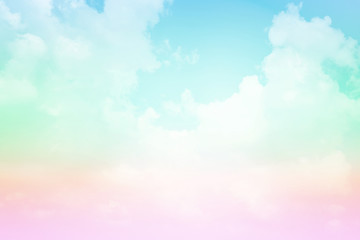 Pastel sky and cloud. Abstract colorful background.