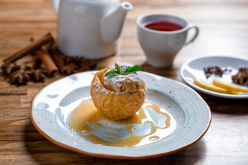 cup of coffee with cookies
