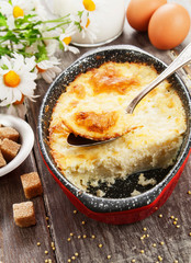 Homemade millet casserole