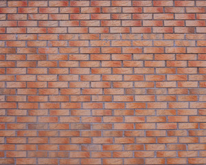 Red burned brick wall background