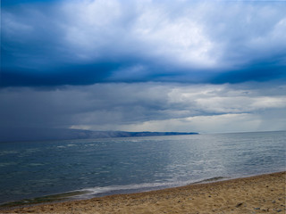 the sky before the thunderstorm It was just light and blue, and it was dark and gloomy	