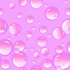 Hand drawn pink bubble gum seamless pattern. Sweet candy background. Vector illustration