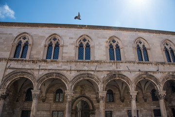 Dubrovnik formerly Ragusa, a coastal city in the Dalmatian Region in the Republic of Croatia. Spectacular its churches, walls, houses and stone streets in the Pearl of the Adriatic.