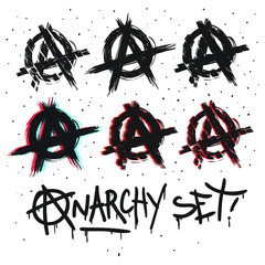 illustration with signs of anarchy