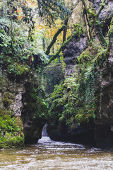 Cascade de la Venoge à l’automne (Canton de Vaud, Suisse)