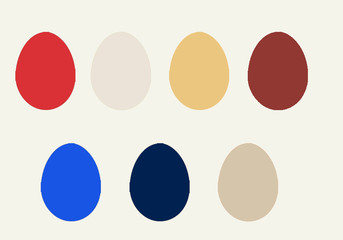 Easter eggs colored 1