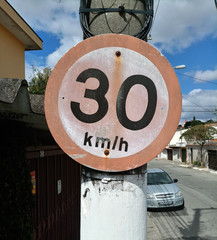 old street sign