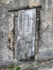 old stone wall and door